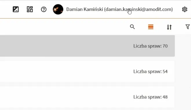 Przełączanie konta